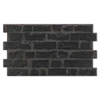 Klinker <strong>Manhattan</strong>  Sort Mat-Relief 31x56 cm